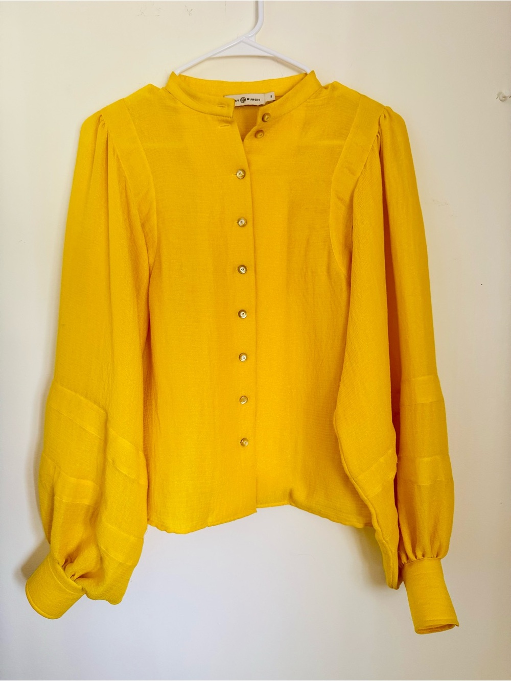 Tory Burch Vibrant Sunflower Yellow Blouse, Size 2